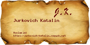 Jurkovich Katalin névjegykártya
